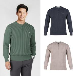 보스케 남자 겨울 골프웨어 골프 반집업 방풍 긴팔 니트  LB251218