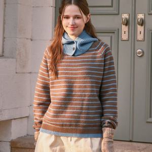 FOCUS   2SET 줄지 니트+바라클라바 PBBF5W1KT2411