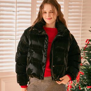 [포커스][2WAY]유광 벨벳 웰론 패딩점퍼 PBBF5W1JP4181