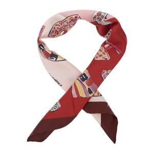 페라가모 올오버 프린트 로고 실크 스카프 310231 0789876