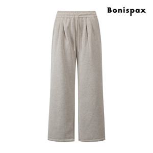 보니스팍스  핀턱 헤링본 와이드 밴딩 기모 팬츠 (XPBPT010M0)