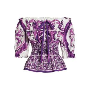 돌체앤가바나 블라우스 F71I6TFI5JP HP5DQ MIX MAIOLICA L VIOLA