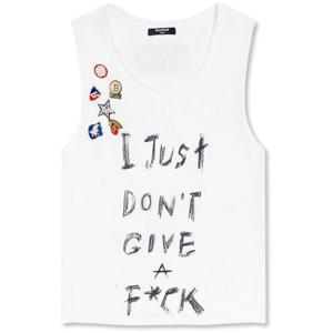 발망 민소매 티셔츠 YF1A155GB61 WHITE