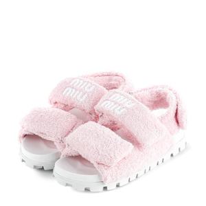 [미우미우] (5X710D H39 F0E18) 여성 TERRY 샌들