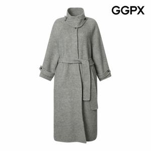 [GGPX] 핸드메이드 하이 버트넥 모직 롱 코트 (GPBCT013B)