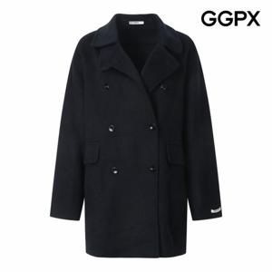 [GGPX] 핸드메이드 하이넥 더블 모직 코트 (GPBCT005B)