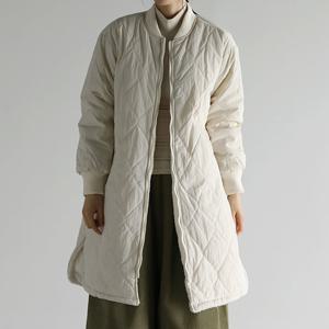 [바네사빈] 전체 털안감 누빔 롱패딩 v01420