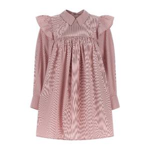 가니 러플 숄더 스트라이프 미니 원피스 A1030161 868