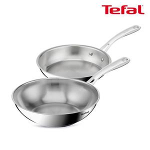 테팔 인덕션 SS 퍼펙트 레지스트 2종(후라이팬24+웍28)