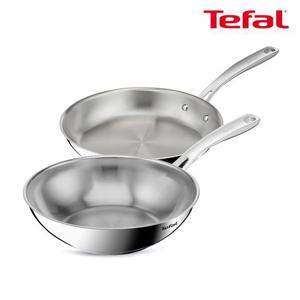 테팔 인덕션 SS 퍼펙트 레지스트 2종(후라이팬28+웍28)