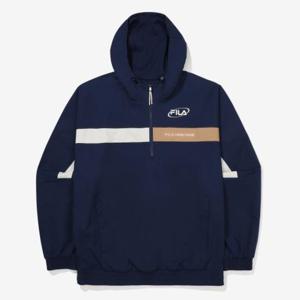 휠라 남여공용 컬러블럭 스트레치 아노락 FS2JKF3102X_NAY