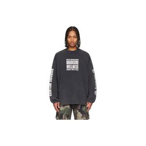 25 FW 032c 남성 블랙 하드코어 웰니스 오버사이즈 티셔츠 252843M213003