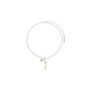 25 FW 슈슈 통 여성 YVMIN  진주 드롭 슬리핑 로즈 네크리스 252901F023006