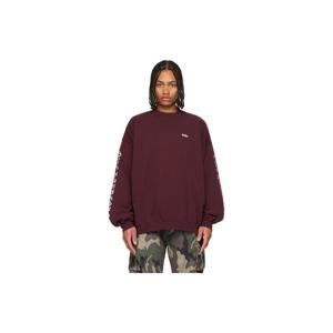 25 FW 032c 남성 버건디 하드코어 신스 2001 오버사이즈 스웨트셔츠 252843M204000