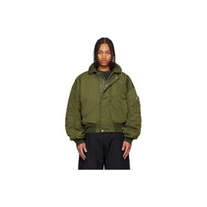25 FW 032c 남성 그린 헌팅 보머 재킷 252843M175001
