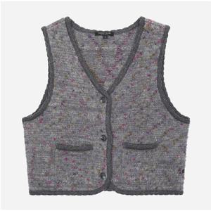 [써스데이아일랜드]브이넥 부클 니트 베스트 T258MVT258W