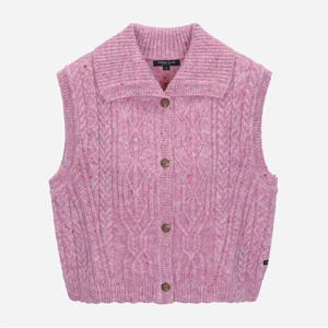 [써스데이아일랜드]카라넥 케이블 니트 베스트 T258MVT234W