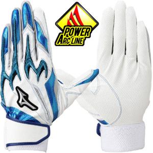 [미즈노]미즈노 야구 실리콘 파워아크 배팅장갑 [흰블] 1EJEA560