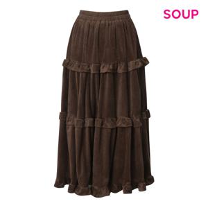 [숲]벨벳 캉캉 프릴 롱 스커트 S5CSR02