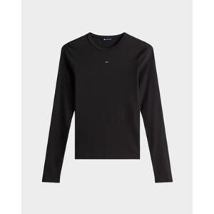 타미힐피거 긴팔 티셔츠 DW17387BDS BLACK DOM