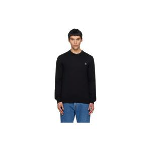 25 FW 발망 남성 블랙 파인 실크   코튼 스웨터 261251M201011