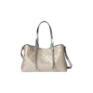 구찌 GG 엠블럼 미디움 토트백 실버 815214-FAFEL-8741