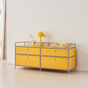 [착불배송 상세확인] M7173 모듈 가드 2단 서랍 거실장 1200 2colors