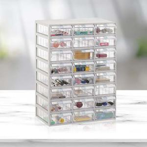 수납정리함 B타입 3x8/다용도 소품 책상 투명