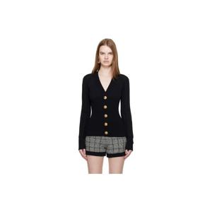 발망 가디건 블랙 버튼 브이넥 라이트 니트 가디건 261251F095003