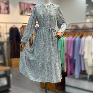 [써스데이아일랜드]페이즐리 면 핀턱 원피스 t246aop531