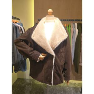 [러브앤쇼] 배색 퍼카라 무스탕 GCFMGJP09