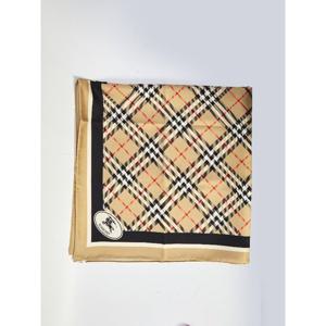 버버리 베이지 체크 실크 스카프 8113048 A2021