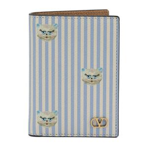 발렌티노 V로고 캣 프린트 가넷 가죽 카드지갑 8Y2P0AP1AXU 9VM