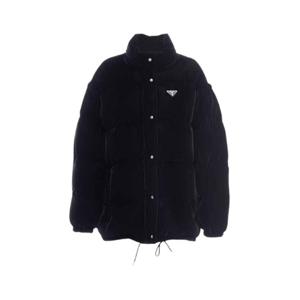 프라다 컨버터블 벨벳 투웨이 패딩 블랙 여성 29X805 1XJX F0002