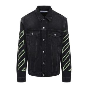 오프화이트 버튼 프론트 체스트 포켓 데님 재킷 OMYE09BS25DEN0