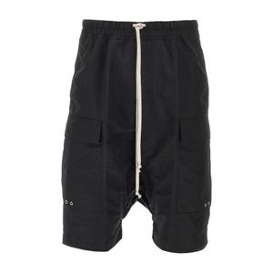 릭오웬스 블랙 컬러블록 카고 쇼츠 RU01F2389 FT 09