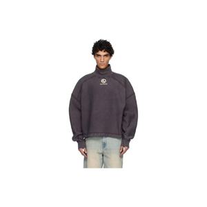 25 FW 아크네 남성 그레이 플리스 스웨트셔츠 252129M205001