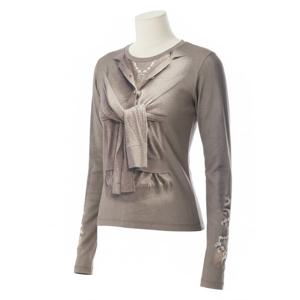 MARINE SERRE 25FW 트롱프 뢰유 니트 저지 롱슬리브 티셔츠 (WTT032ACJER0091 BG20)