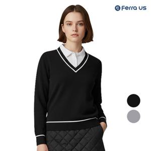 페라어스 여성 가을 고급소재 레어어드 골프 긴팔 니트 ATF5JE5584