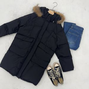 [올리비에스클로젯] 리얼라쿤 후드 패딩 롱 점퍼_O2512PD605D