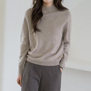 엄마옷 마담4060 모던베이직 캐시미어반폴라울니트 중년여성 데일리 -ZKN2512015-