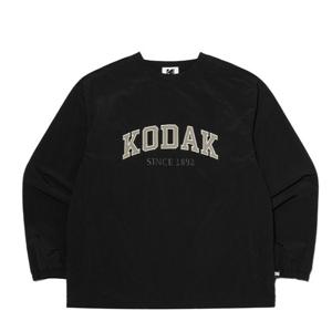 코닥 워딩로고 우븐 맨투맨 티셔츠 BB K4323EWTB2 BLK GRY IVR