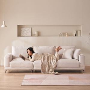 [매장진열상품][수도권한정]우아미가구 셀르 4인 아이보리 갤럭시 패브릭 소파