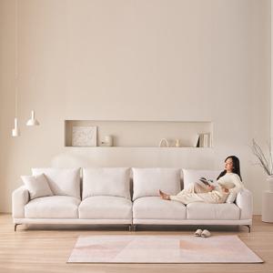 [매장진열상품][수도권한정]우아미가구 셀르 6인 아이보리 갤럭시 패브릭 소파