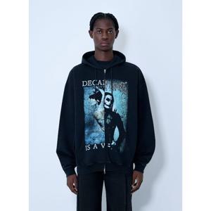 베트멍 그래픽 프린트 컷업 후드 집업 UCF76ZU950BB