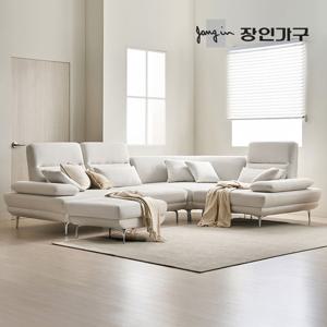 장인가구 도이 5인용 스윙 타이보텍스 이지클린 패브릭 코너형 소파 (스툴 포함)