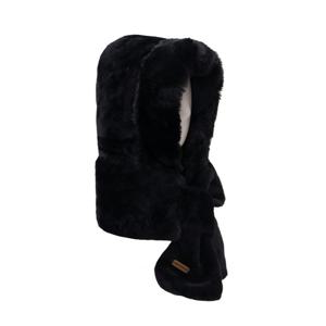 [몽버디] 밍크 후디 바라클라바 BLACK