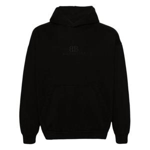 발렌시아가 미디엄 핏 후드 티셔츠 767877TQVS92020 Black