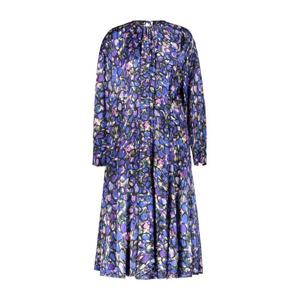 26 SS 발렌시아가 올오버 패턴 롱슬리브 실크 드레스 556343TDL74