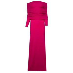 26 SS 발렌시아가 카울넥 맥시 드레스 핑크 788486T6236